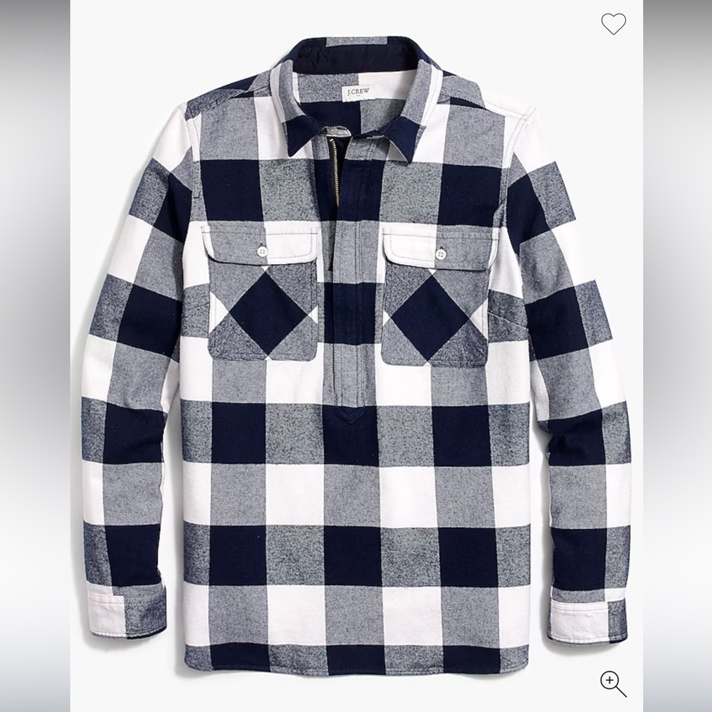 J Crew Buffalo Plaid Flannel Shirt Jacket